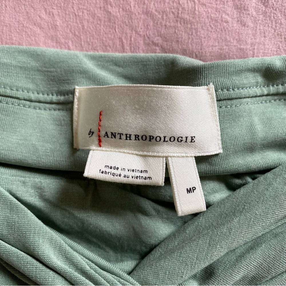 Anthropologie | Junie Twist Front Midi Skirt Green - Picture 11 of 12